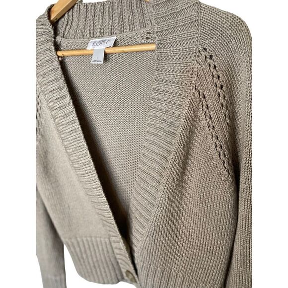 Loft Neutral Beige Sweater - Size Large - Picture 3 of 5